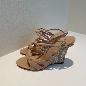 Valentino crystal wedged heels size 5.5